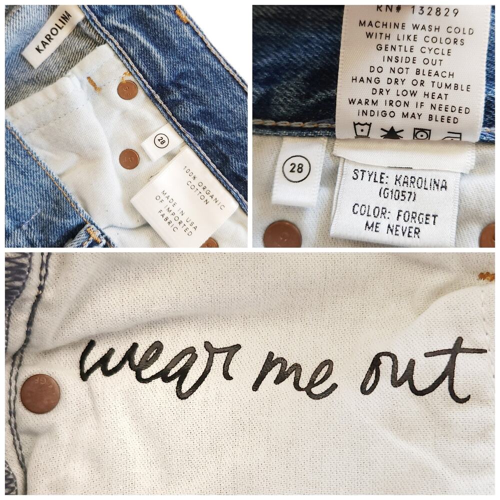 GRLFRND Karolina high rise skinny cropped jeans in Forget Me Never Size 28 NEW - Picture 9 of 10